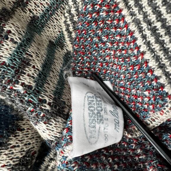 VINTAGE | MISSONI Sport Italy Print Cotton Blend Crewneck Sweater Size Medium - Picture 6 of 6